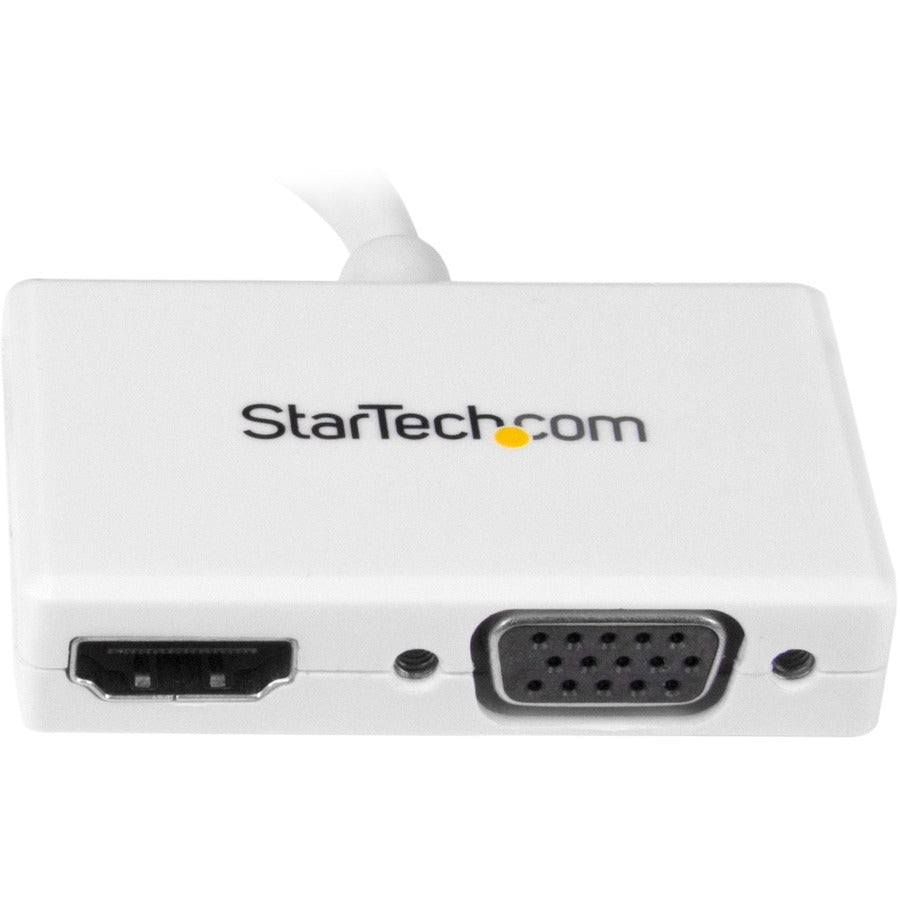 StarTech.com Travel A/V Adapter - 2-in-1 Mini DisplayPort to HDMI or VGA Converter - White — MDP2HDVGAW