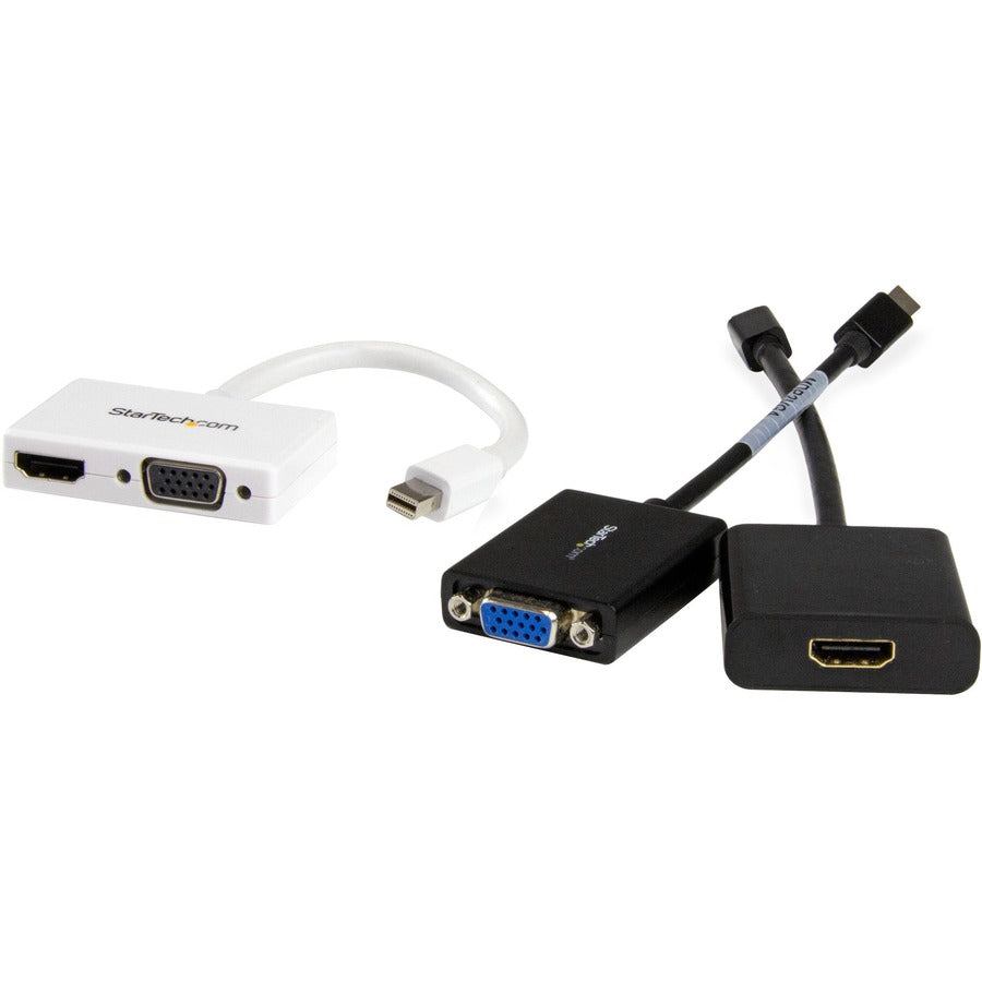 StarTech.com Travel A/V Adapter - 2-in-1 Mini DisplayPort to HDMI or VGA Converter - White — MDP2HDVGAW