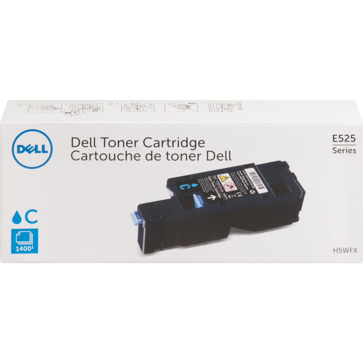 Dell Original Standard Yield Laser Toner Cartridge - Cyan - 1 Each — H5WFX