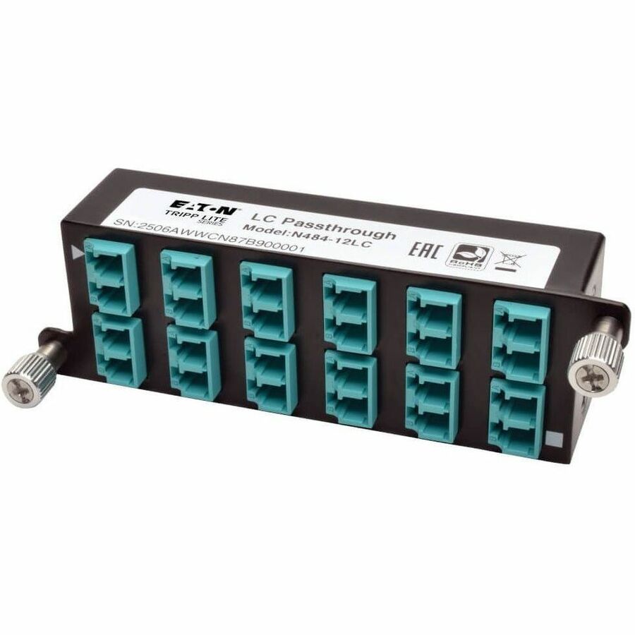 Tripp Lite by Eaton 10GbE High Density Pass-Through Cassette 12 LC Duplex Connection — N484-12LC