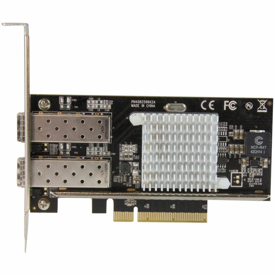 StarTech.com 10G Network Card - 2x 10G Open SFP+ Multimode LC Fiber Connector - Intel 82599 Chip - Gigabit Ethernet Card — PEX20000SFPI