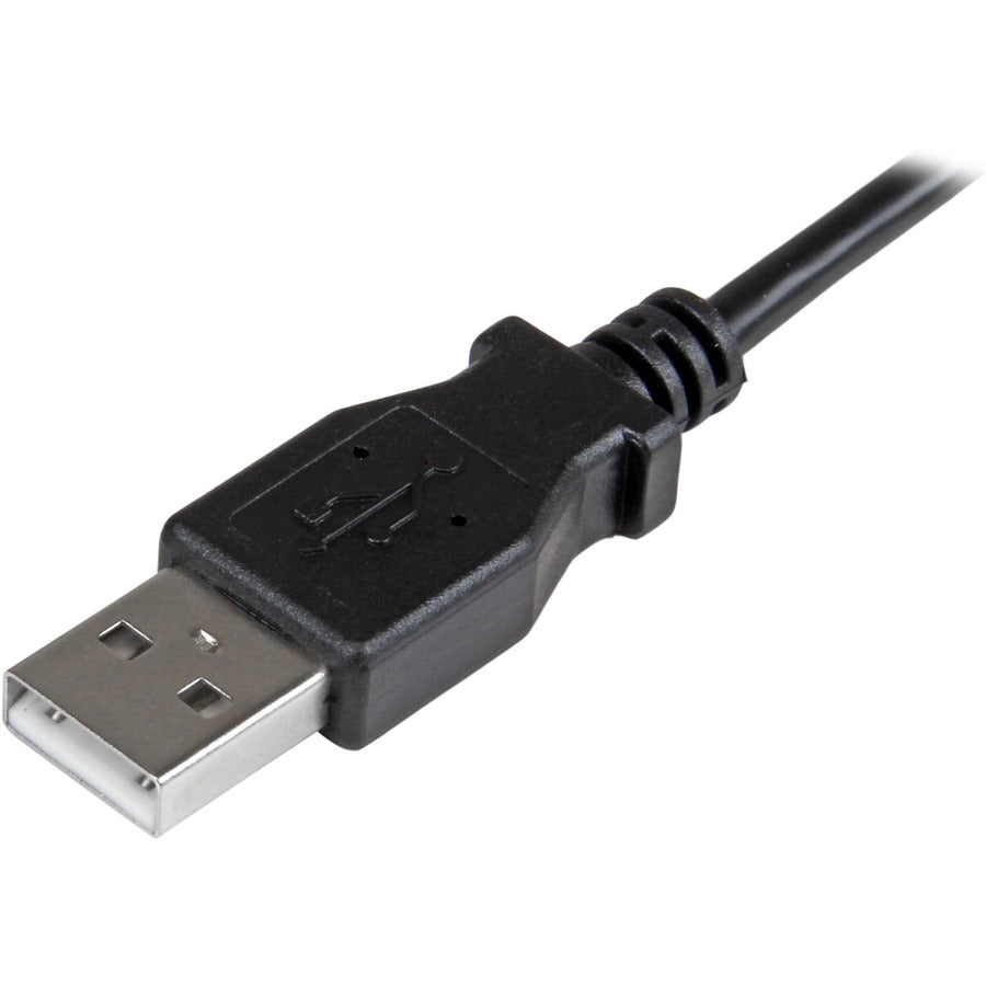 StarTech.com 1m 3 ft Right Angle Micro-USB Charge-and-Sync Cable M/M - USB 2.0 A to Micro-USB - 30/24 AWG — USBAUB1MRA