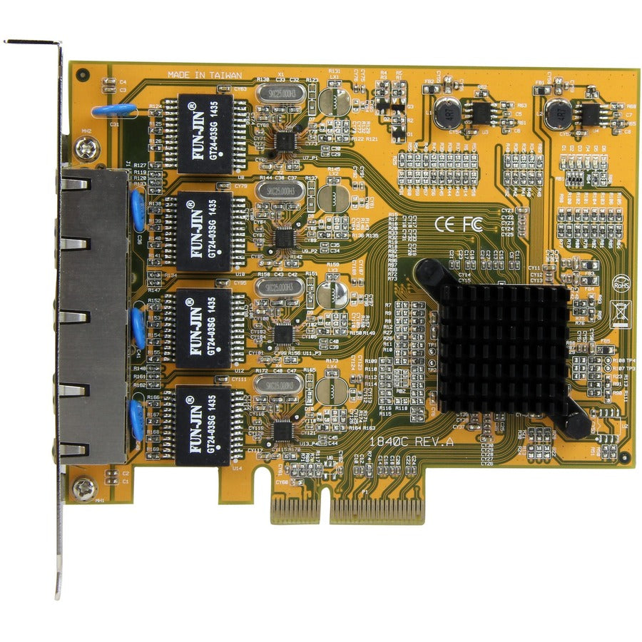 StarTech.com 4-Port PCI Express Gigabit Network Adapter Card - Quad-Port PCIe Gigabit NIC — ST1000SPEX43