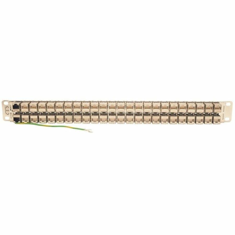 Eaton Tripp Lite Series 48-Port 1U Rack-Mount STP Shielded Cat6a Feedthrough Patch Panel, RJ45 Ethernet, TAA — N254-048-SH-6A