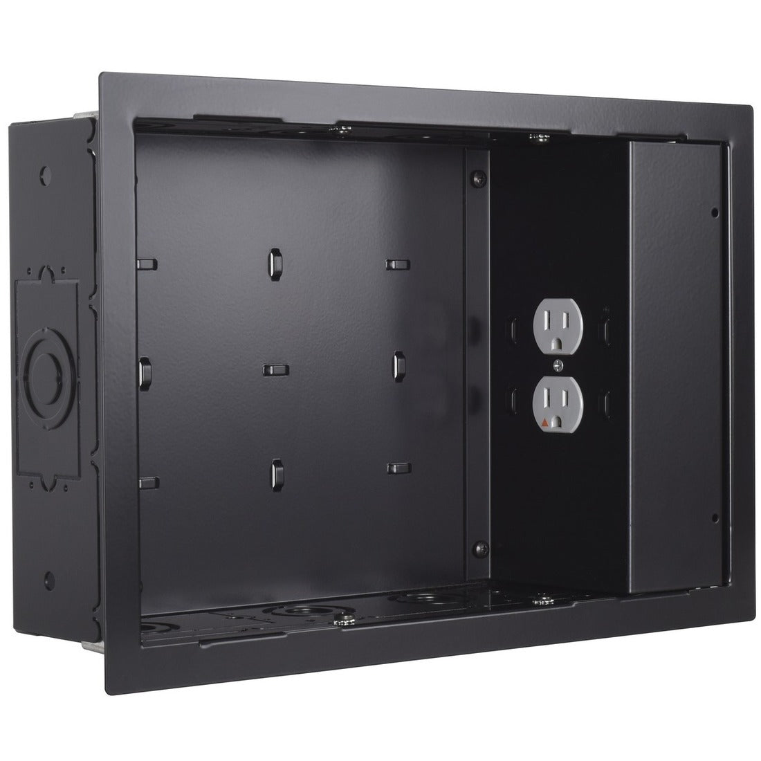 Chief Proximity In-Wall Storage Box with 2 Receptable Filter & Surge - For Flat Panel Displays - Black — PAC525FBP2
