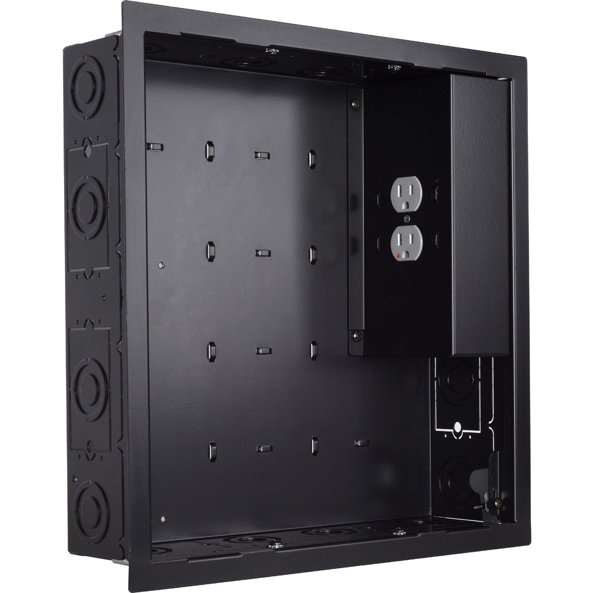 Chief Proximity In-Wall Storage Box with 2 Receptable Filter & Surge - For Flat Panel Displays- Black — PAC526FBP2