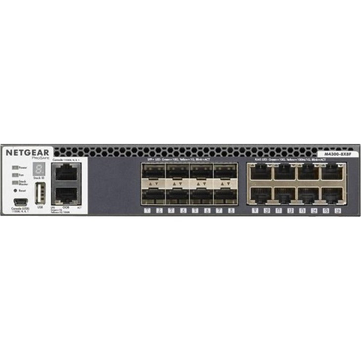 Netgear M4300 Stackable Managed Switch with 16x10G Including 8x10GBASE-T and 8xSFP+ Layer 3 — XSM4316S-100NES