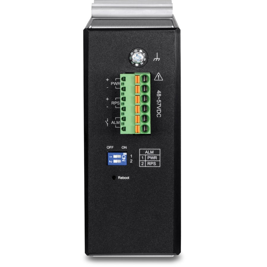 TRENDnet 12-Port Hardened Industrial Gigabit PoE+ Layer 2+ Managed DIN-Rail Switch, TI-PG1284i, 240W Power Budget, IP30 Rated, Ethernet Splitter, NDAA & TAA Compliant, Lifetime Protection, Black