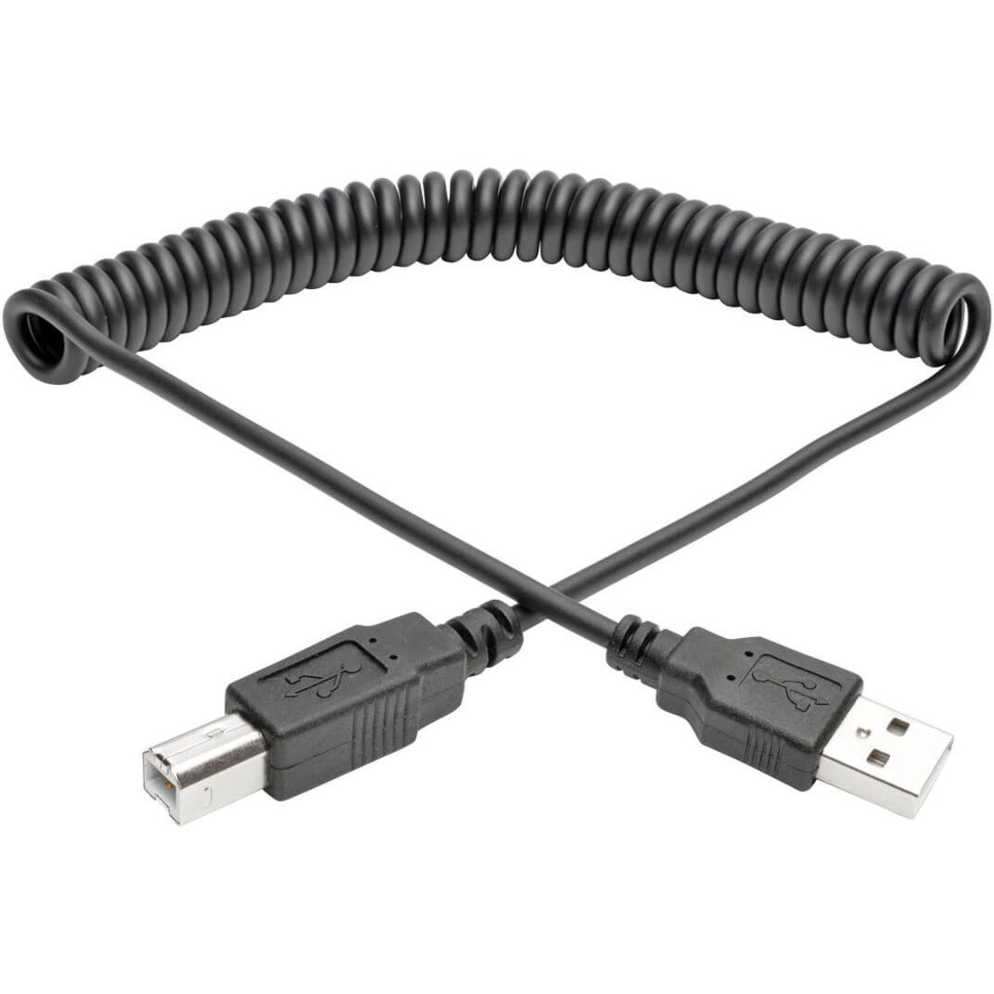 Eaton Tripp Lite Series USB 2.0 A to B Coiled Cable (M/M), 10 ft. (3.05 m) — U022-010-COIL
