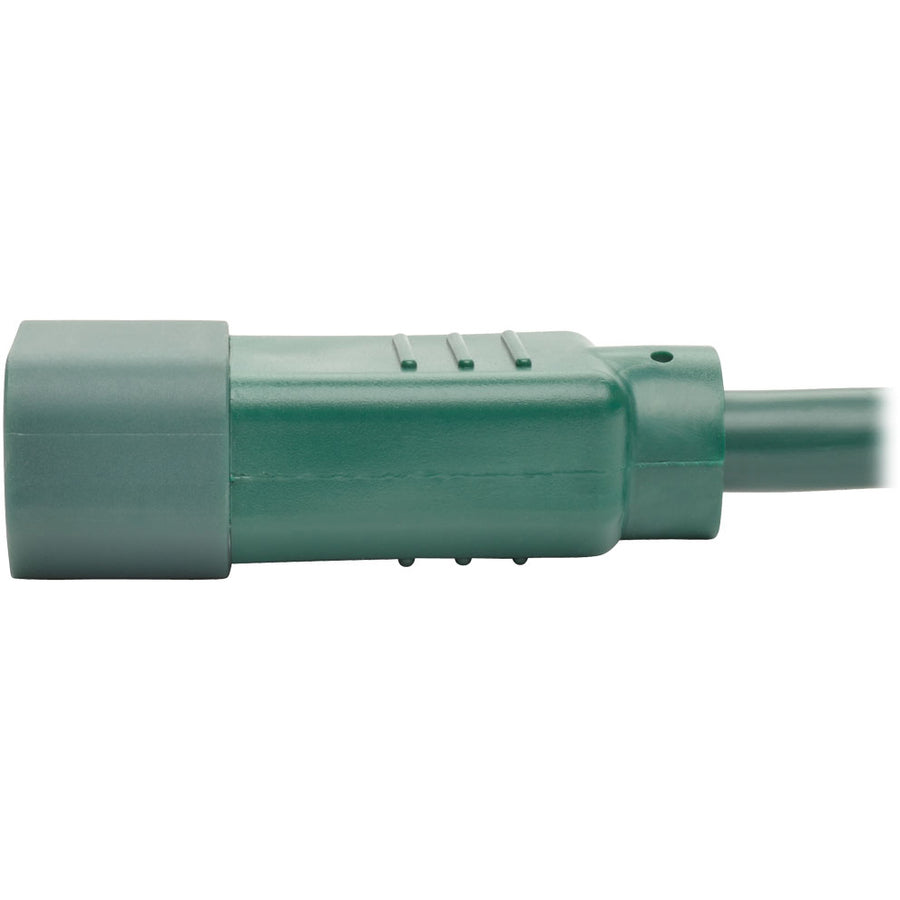 Eaton Tripp Lite Series PDU Power Cord, C13 to C14 - 10A, 250V, 18 AWG, 3 ft. (0.91 m), Green — P004-003-AGN