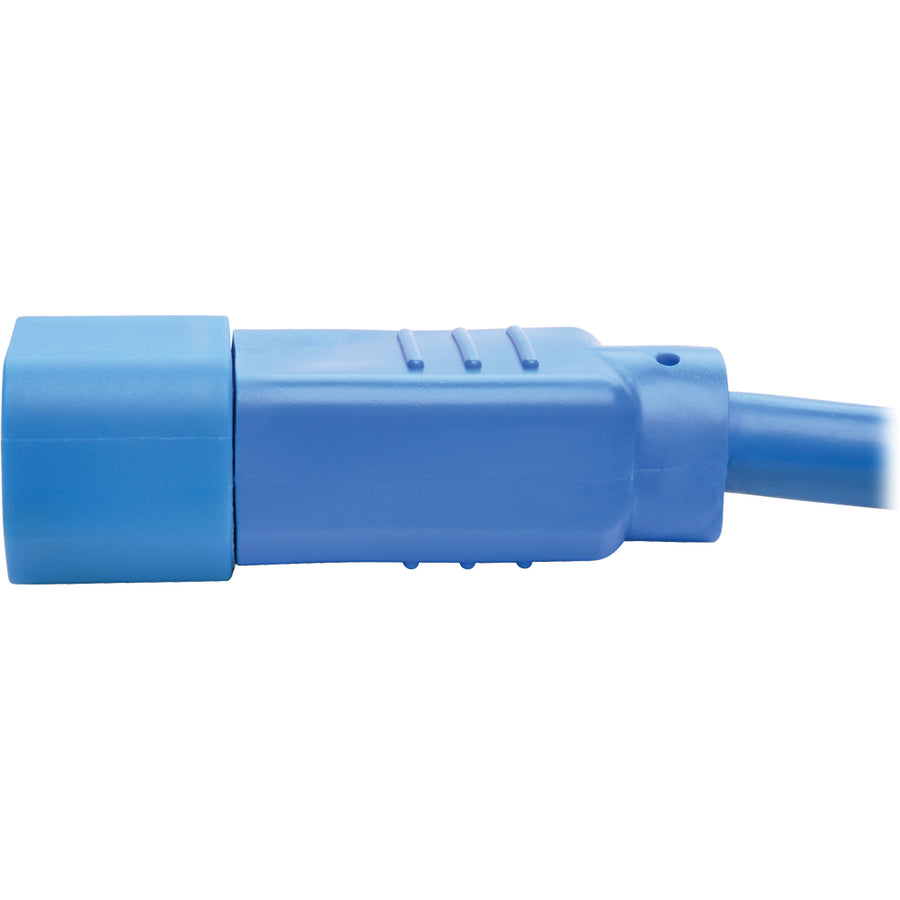 Eaton Tripp Lite Series PDU Power Cord, C13 to C14 - 10A, 250V, 18 AWG, 3 ft. (0.91 m), Blue — P004-003-ABL