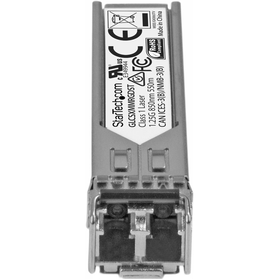 StarTech.com Cisco GLC-SX-MM-RGD Compatible SFP Module - 1000BASE-SX - 1GE Gigabit Ethernet SFP 1GbE Multimode Fiber MMF Optic Transceiver — GLCSXMMRGDST