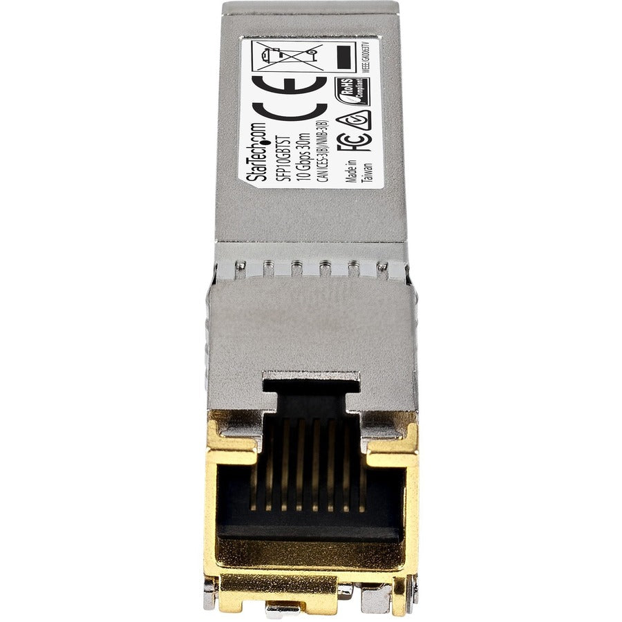 StarTech.com Cisco GLC-T Compatible SFP Module - 1000BASE-T - 1GE Gigabit Ethernet SFP SFP to RJ45 Cat6/Cat5e Transceiver - 100m — GLCTSTTAA