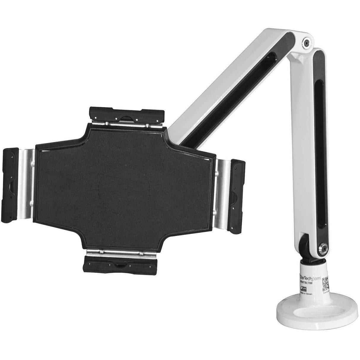 StarTech.com Desk-Mount Tablet Arm - Articulating - For 9" to 11" Tablets - iPad or Android Tablet Holder - Lockable - Steel - White — ARMTBLTIW
