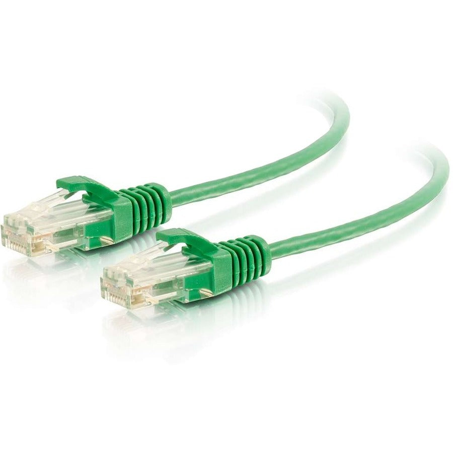 C2G 5ft Cat6 Ethernet Cable - Slim - Snagless Unshielded (UTP) - Green — 01162