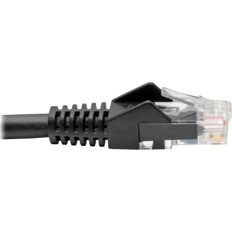 Eaton Tripp Lite Series Cat6 Gigabit Snagless Molded (UTP) Ethernet Cable (RJ45 M/M), PoE, Black, 6-in. (15.24 cm) — N201-06N-BK