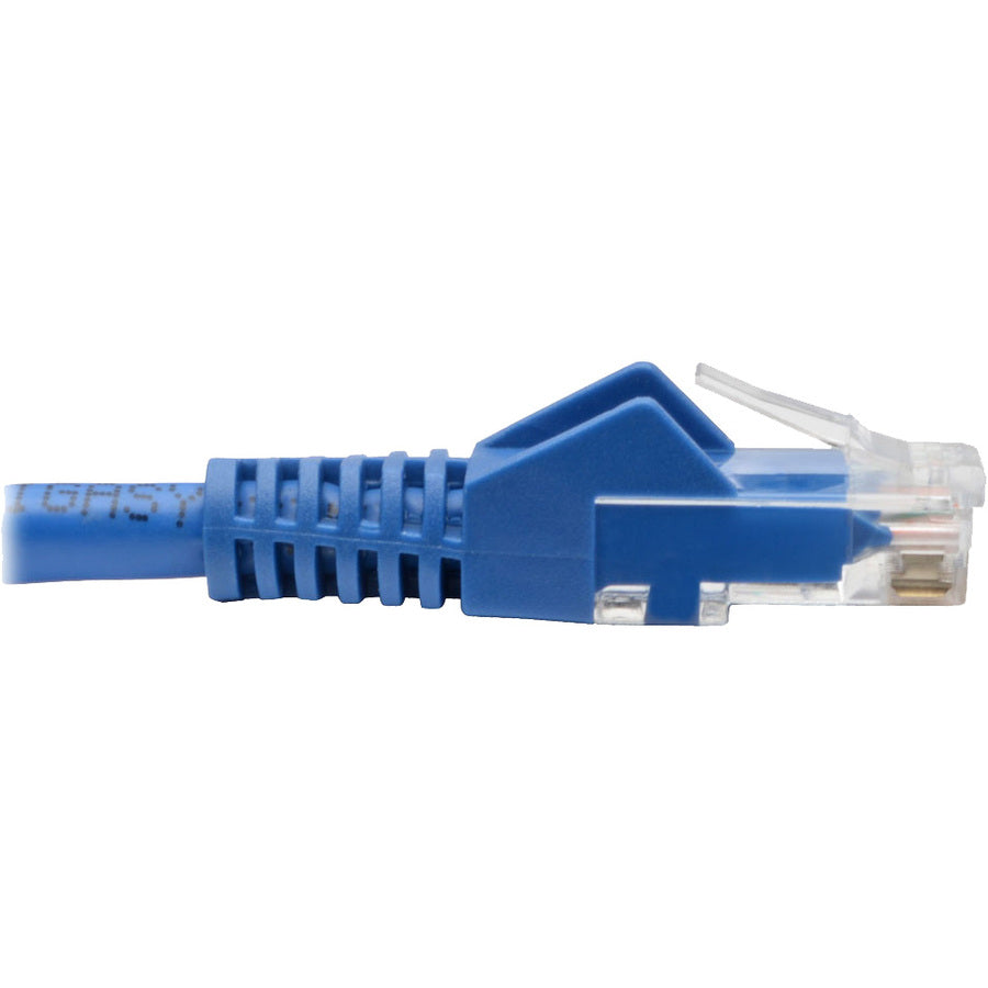 Eaton Tripp Lite Series Cat6 Gigabit Snagless Molded (UTP) Ethernet Cable (RJ45 M/M), PoE, Blue, 6-in. (15.24 cm) — N201-06N-BL