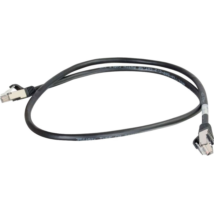 C2G-5ft Cat5e Molded Shielded (STP) Network Patch Cable - Black — 28691