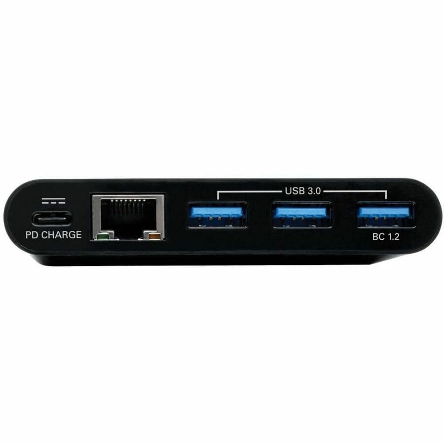 Eaton Tripp Lite Series 3-Port USB-C Hub - USB 3.x (5Gpbs) Hub Ports, Gigabit Ethernet, 60W PD Charging, Black — U460-003-3AGB-C