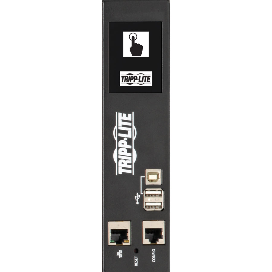 Tripp Lite by Eaton 14.5kW 200-240V 3PH Monitored PDU - LX Interface, Gigabit, 48 Outlets, IEC 309 60A Blue Input, LCD, 3 m Cord, 0U 1.8 m Height, TAA — PDU3EVN10G60B