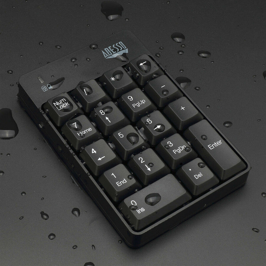 Adesso Wireless Spill Resistant 18-Key Numeric Keypad — WKB-6010UB