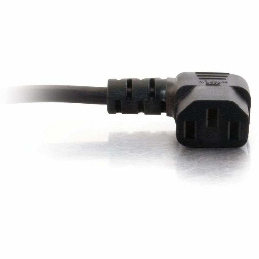 C2G 6ft Universal Power Cord - Right Angle Power Cord - 18 AWG - NEMA 5-15P to IEC320C13R - TAA Compliant — 03152