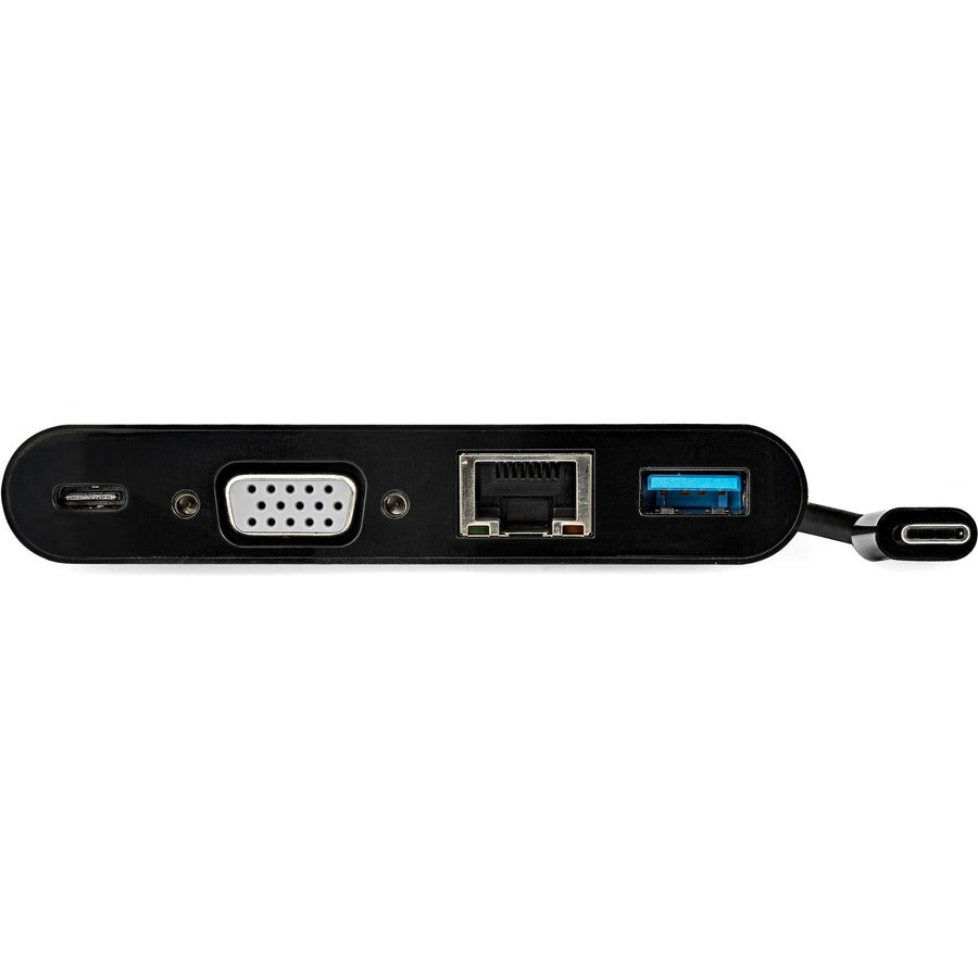 StarTech.com USB-C Multiport Adapter - Mini USB-C Dock w/ VGA Video - 60W Power Delivery Passthrough - USB Type-A 5Gbps - Gigabit Ethernet — DKT30CVAGPD