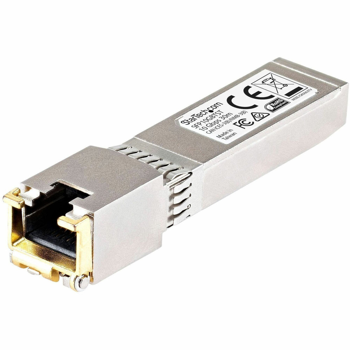 StarTech.com Cisco SFP-10 GB-TC Compatible SFP+ Module - 10GBASE-T - 10GE Gigabit Ethernet SFP+ SFP to RJ45 Cat6/Cat5e Transceiver - 30m — SFP10GBTCST