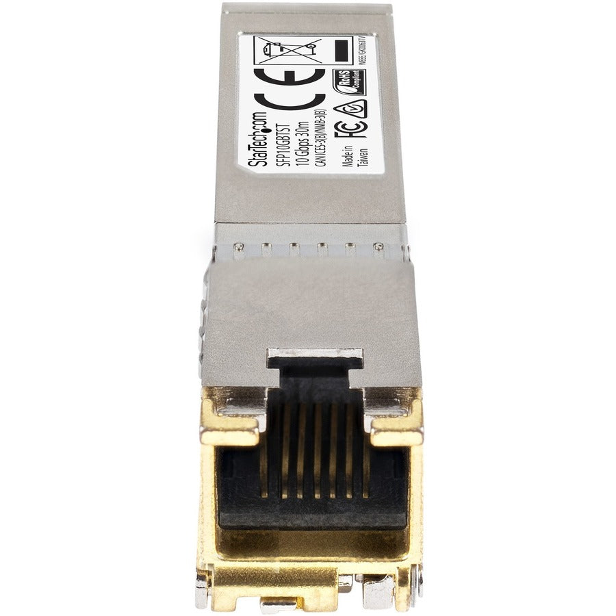 StarTech.com Cisco SFP-10 GB-TC Compatible SFP+ Module - 10GBASE-T - 10GE Gigabit Ethernet SFP+ SFP to RJ45 Cat6/Cat5e Transceiver - 30m — SFP10GBTCST