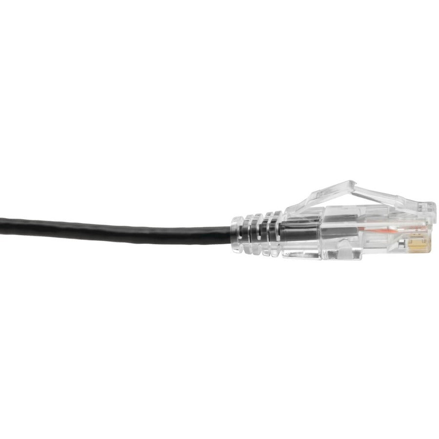 Eaton Tripp Lite Series Cat6 Gigabit Snagless Slim UTP Ethernet Cable (RJ45 M/M), PoE, Black, 7 ft. (2.13 m) — N201-S07-BK