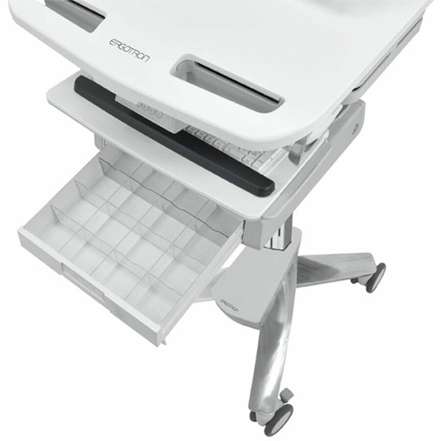 Ergotron StyleView Electric Lift Cart with Pivot, LiFe Powered, 1 Drawer (1x1) — SV44-2312-1