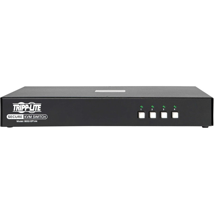 Tripp Lite by Eaton Secure KVM Switch, 4-Port, DisplayPort to DisplayPort, 4K, NIAP PP3.0 Certified, Audio, Single Monitor, TAA — B002-DP1A4