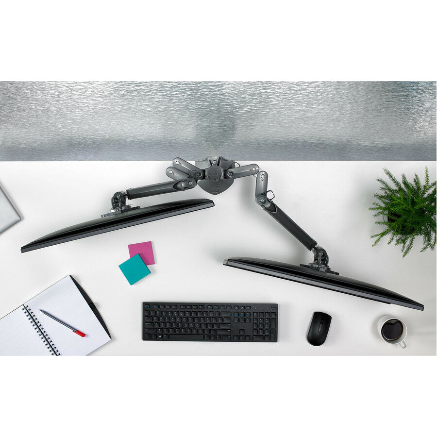 Chief KX Low-Profile Triple Display Desk Mount - For Displays 10-32" - Silver — KXC330S