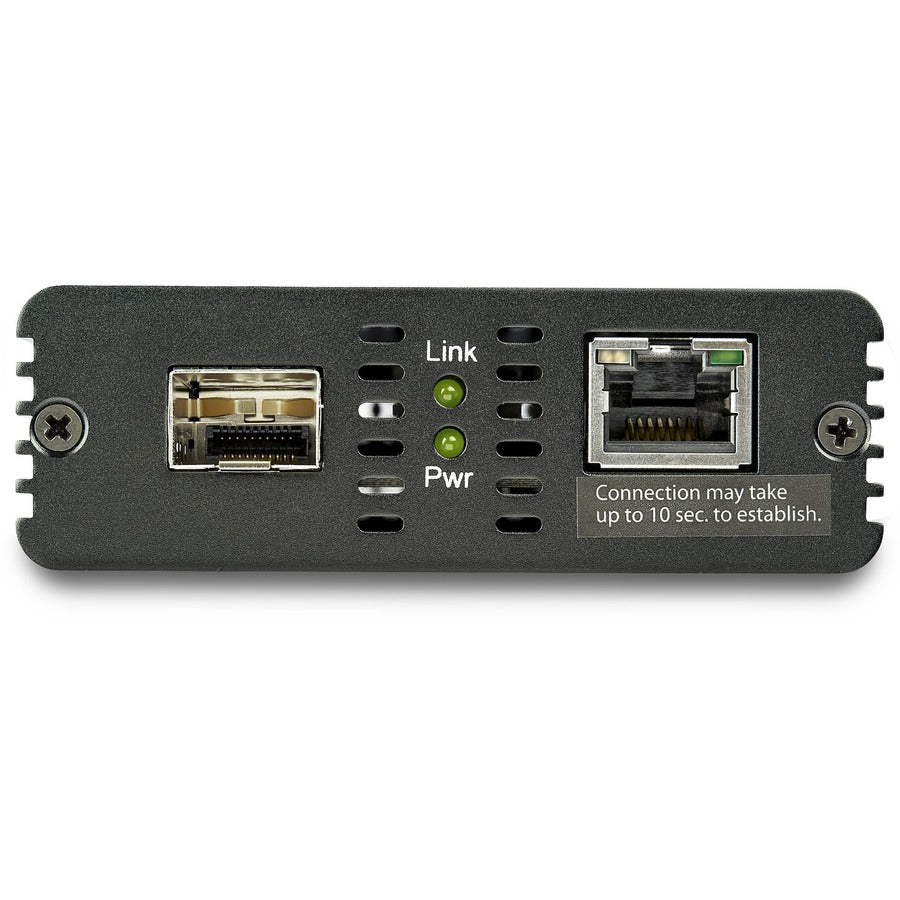 StarTech.com 10GbE Fiber Ethernet Media Converter 10GBASE-T- SFP to RJ45 Single Mode/Multimode Fiber to Copper Bridge 10Gbps Network — MCM10GSFP