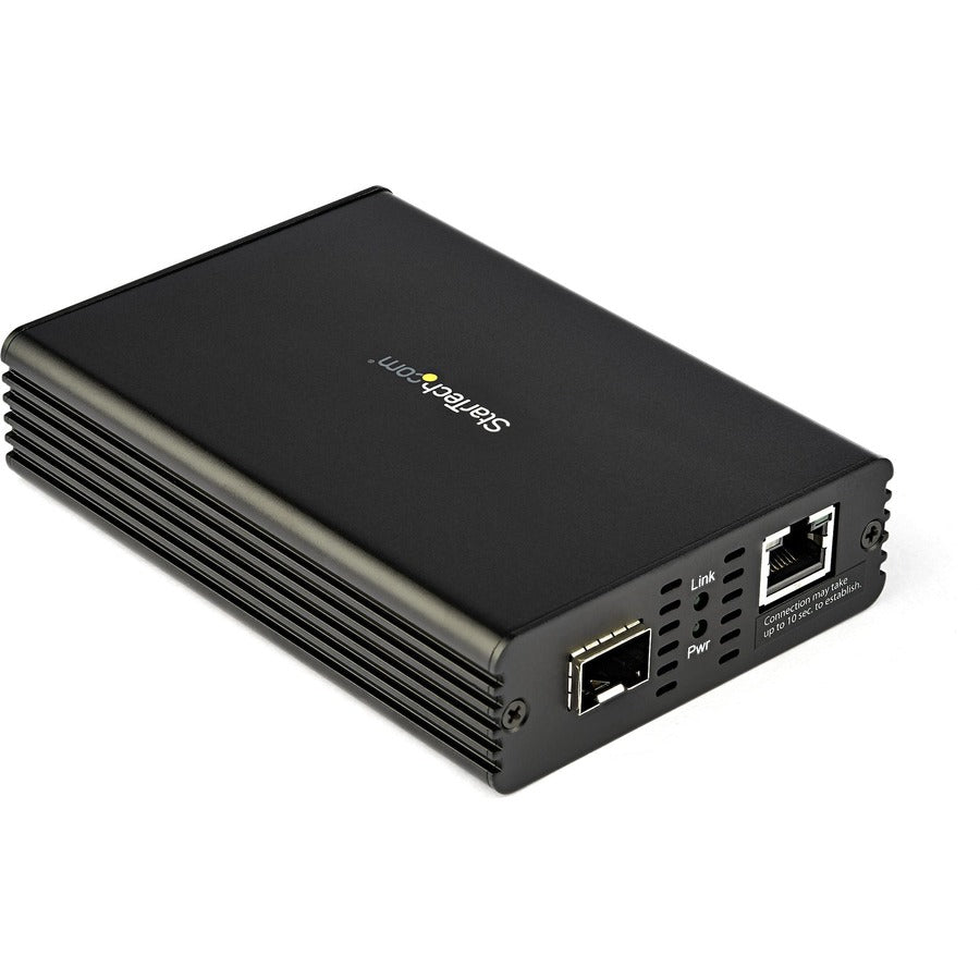 StarTech.com 10GbE Fiber Ethernet Media Converter 10GBASE-T- SFP to RJ45 Single Mode/Multimode Fiber to Copper Bridge 10Gbps Network — MCM10GSFP