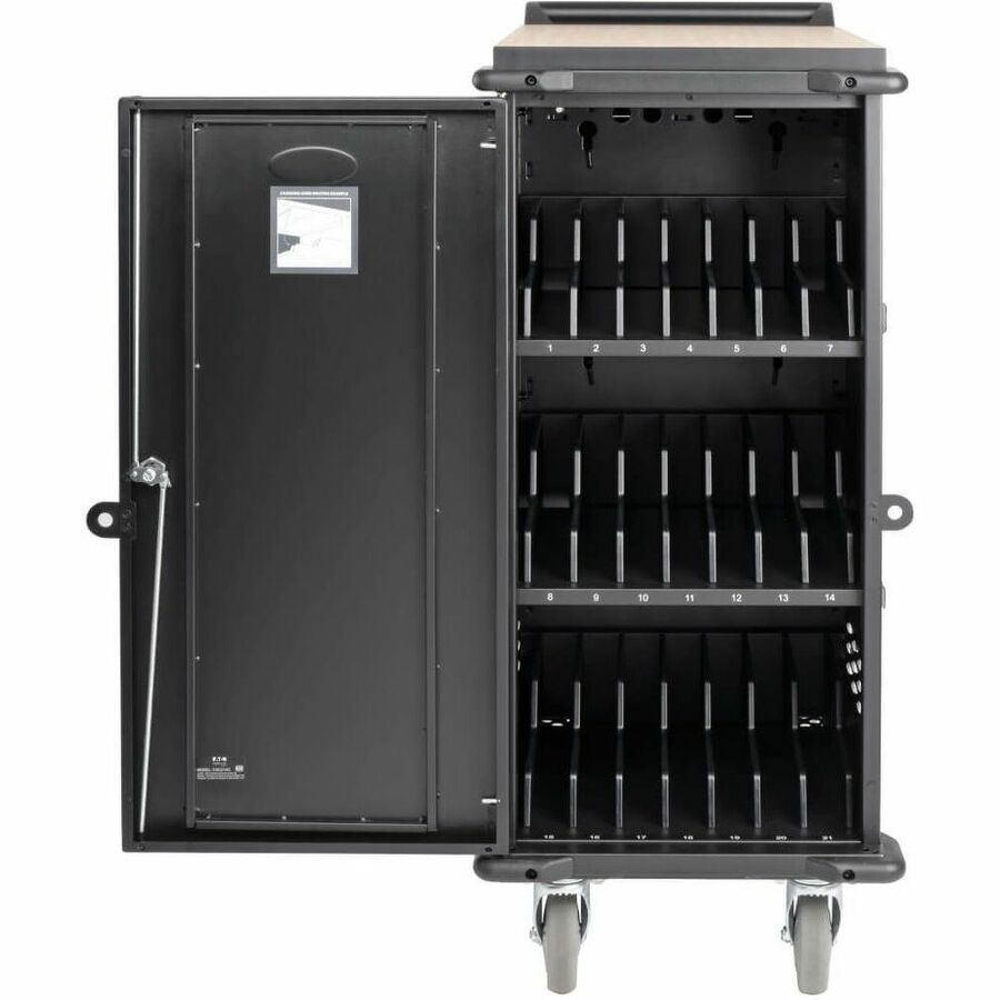 Tripp Lite by Eaton 21-Device AC Charging Cart for Laptops and Chromebooks - 120V, NEMA 5-15P, 10 ft. (3.05 m) Cord, Black — CSC21AC