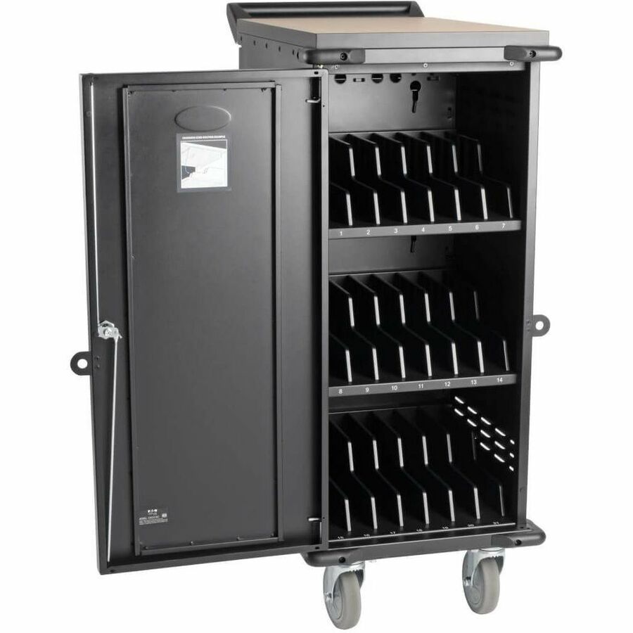 Tripp Lite by Eaton 21-Device AC Charging Cart for Laptops and Chromebooks - 120V, NEMA 5-15P, 10 ft. (3.05 m) Cord, Black — CSC21AC