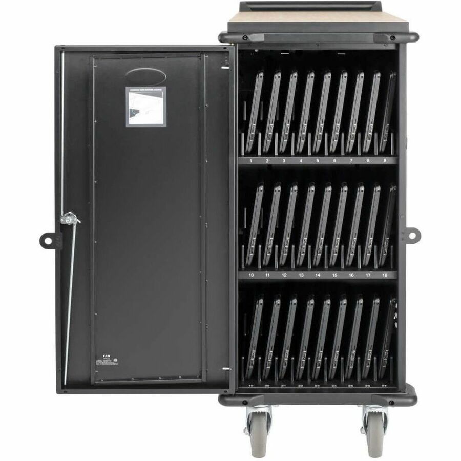 Tripp Lite by Eaton 27-Device AC Charging Cart for Laptops and Chromebooks - 120V, NEMA 5-15P, 10 ft. (3.05 m) Cord, Black — CSC27AC