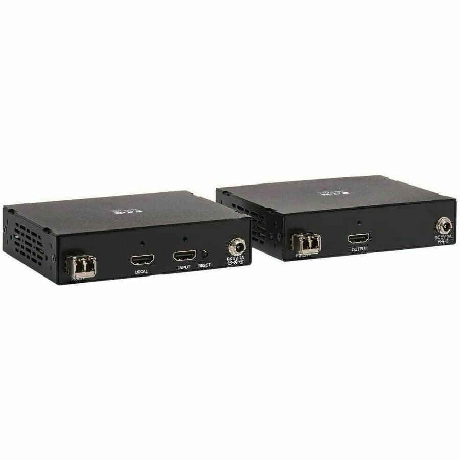 Eaton Tripp Lite Series HDMI over Fiber Extender Kit, Transmitter/Receiver, 4K 60 Hz, 4: 4: 4, RS-232, IR, Multimode LC, 985 ft. (300 m), TAA — B127F-1A1-MM-HH