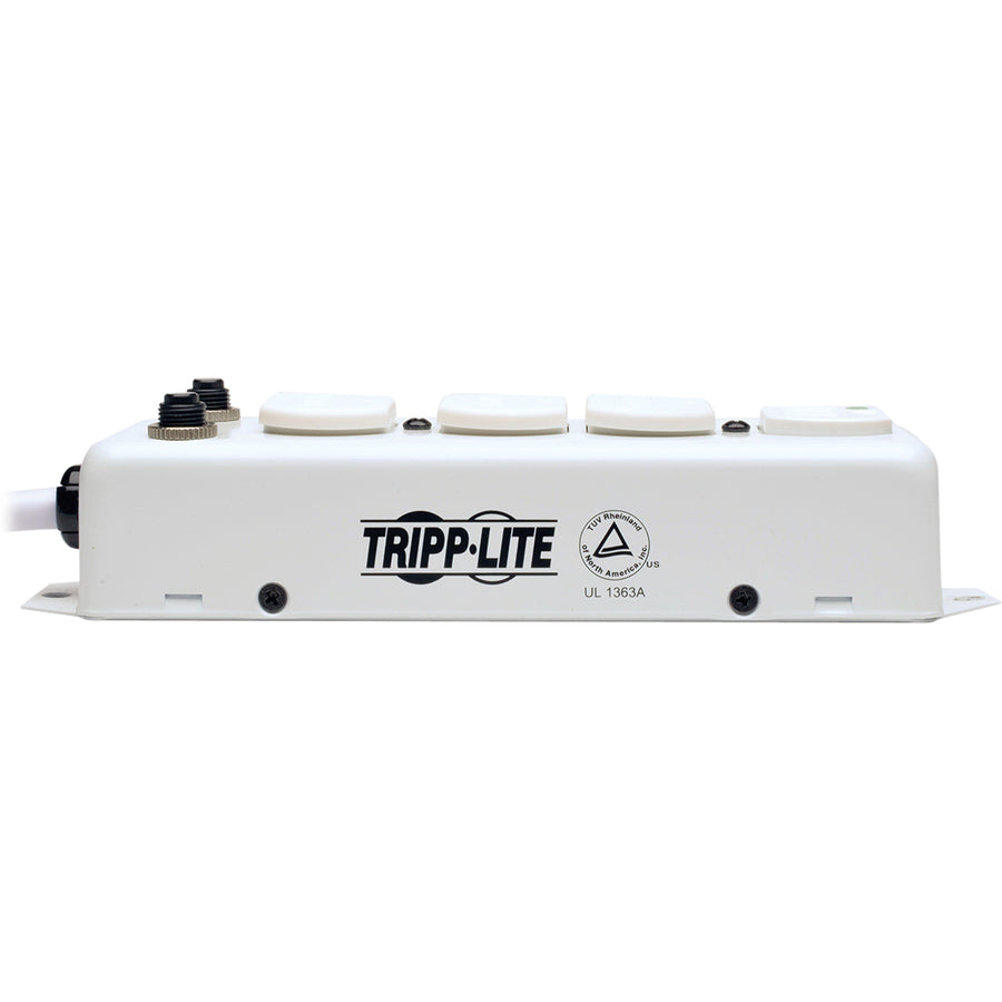 Tripp Lite by Eaton Safe-IT UL 1363A Medical-Grade Power Strip for Patient-Care Vicinity, 4 Hospital-Grade Outlets, 15 ft. Right-Angle Cord — PS-415-HG-OEMRA