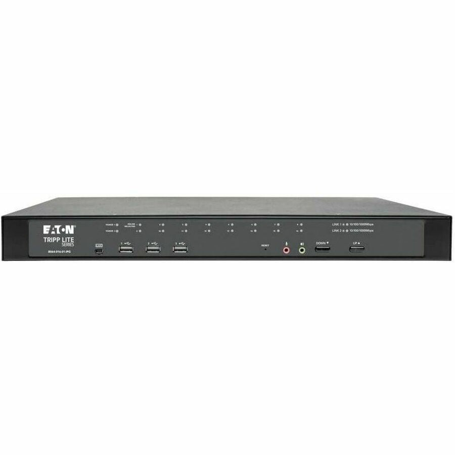 Tripp Lite by Eaton NetDirector 16-Port Cat5 KVM over IP Switch - Virtual Media, 1 Remote + 1 Local User, 1U Rack-Mount, TAA — B064-016-01-IPG