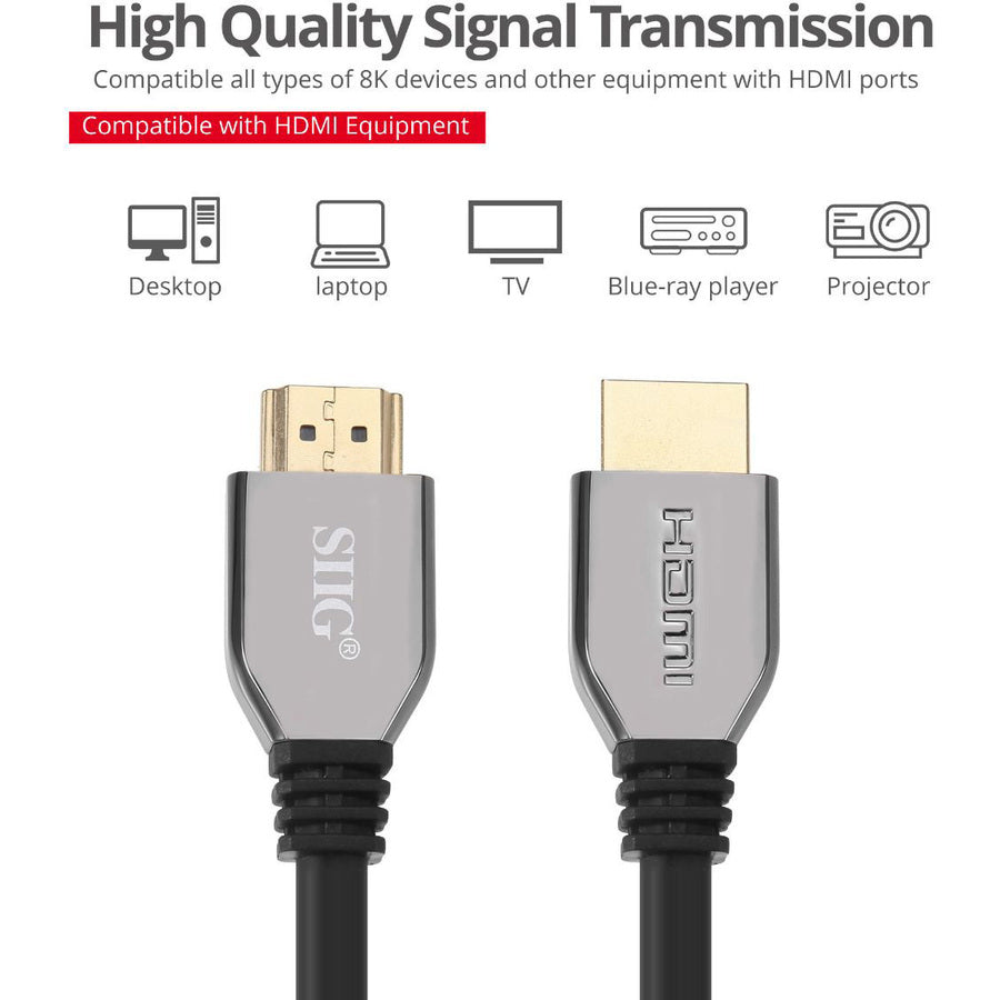 SIIG 8K Ultra High Speed HDMI Cable - 6.6ft — CB-H21511-S1