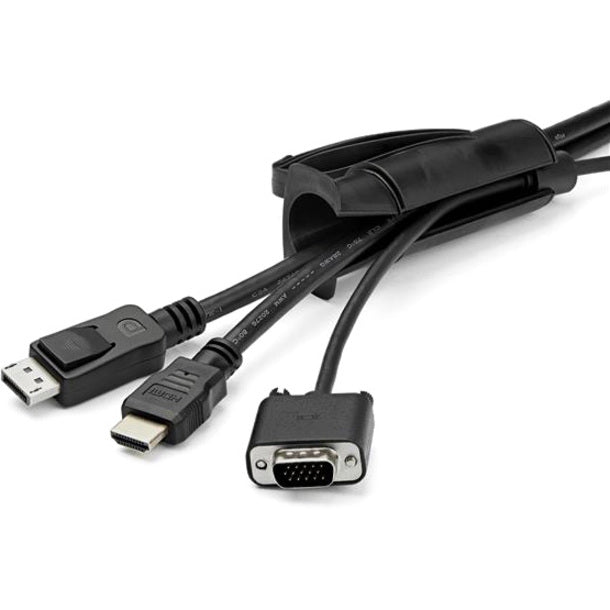 StarTech.com 2.5m / 8.2ft Cable Management Sleeve - Spiral - 25mm / 1" Diameter - W/ Cable Loading Tool - Expandable Coiled Cord Organizer — CMSCOILED2