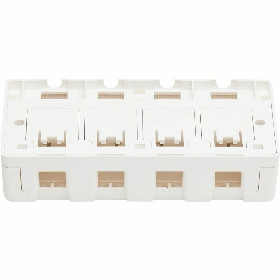 Tripp Lite by Eaton Surface-Mount Box for Keystone Jack 4-Port Wall Celling White — N082-004-WH