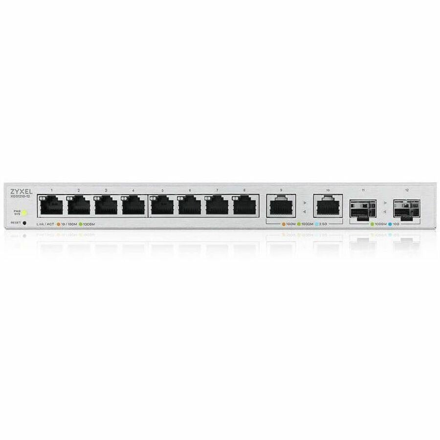 ZYXEL 12-Port Web-Managed Multi-Gigabit Switch with 2-Port 2.5G and 2-Port 10G SFP+ — XGS1210-12