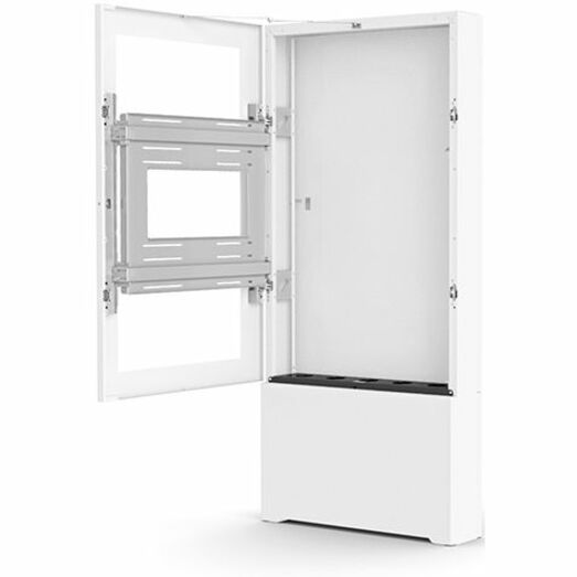 Chief Impact Floor Mounted Kiosk, Portrait 55" White — LF55UWP