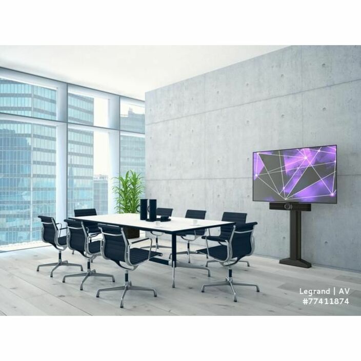 Chief Large Capacity Electric Height Adjustable Floor Display Mount - Black — LFE1U