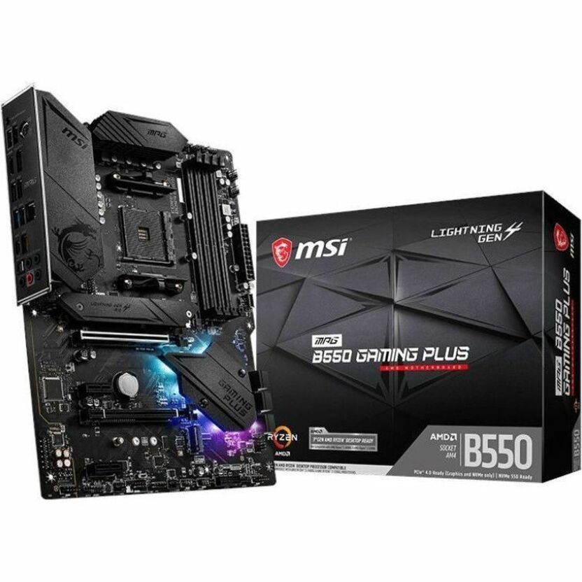 MSI MPG B550 GAMING PLUS Desktop Motherboard - AMD B550 Chipset - Socket AM4 - ATX — B550GPLUS