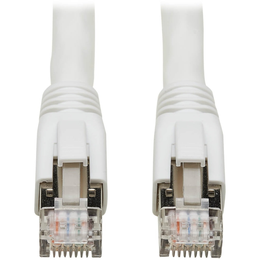 Eaton Tripp Lite Series Cat8 25G/40G-Certified Snagless Shielded S/FTP Ethernet Cable (RJ45 M/M), PoE, White, 50 ft. (15.24 m), TAA — N272-050-WH