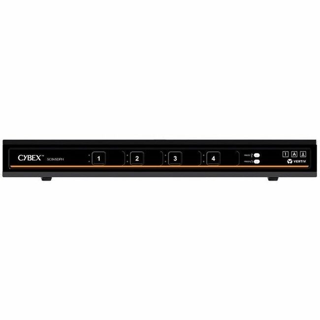 Vertiv Avocent Cybex SC800 Secure Desktop KVM, Single Head Monitor, 4 Port, Common Access Card (CAC), NIAP Version 4.0, TAA Compliant (SC845DPH-400)